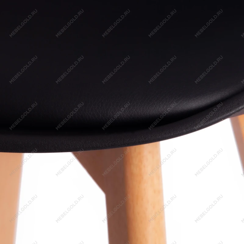 Стул барный TULIP BAR (mod. C1014H-1), пластик/дерево, 42 х 47,5 х 104 см, Black (Черный) 3010/ натуральный | изображение 6