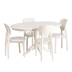 Стол STEFANO, бук, мдф, 100+30x80x77см, Ivory white | изображение 9