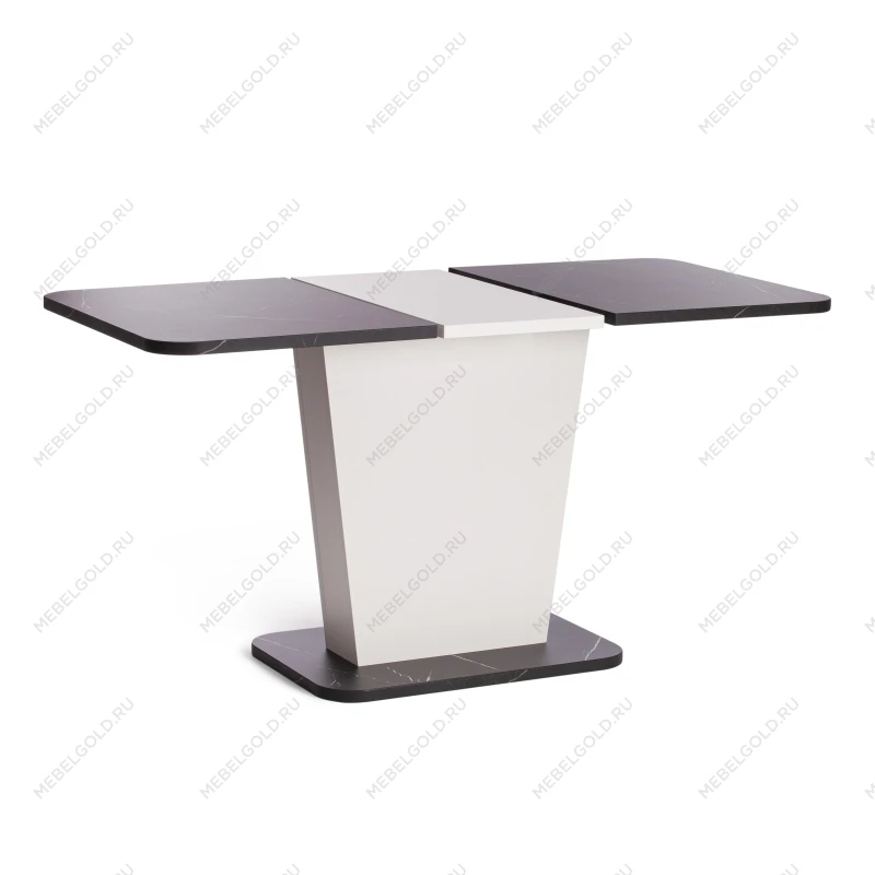 Стол обеденный GENT, ЛДСП, 110-145x68,6x75,5 см, Мрамор Блэк Роял/Белый | изображение 4