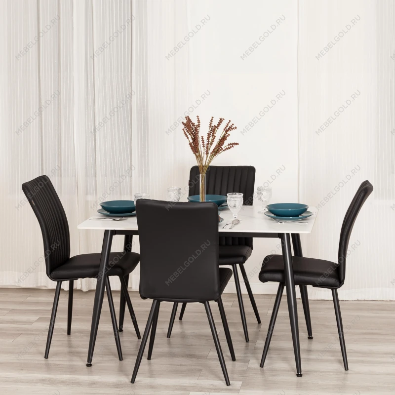 Стул обеденный Monte Carlo, TREND, экокожа, черная, 49х51х93 см | изображение 10