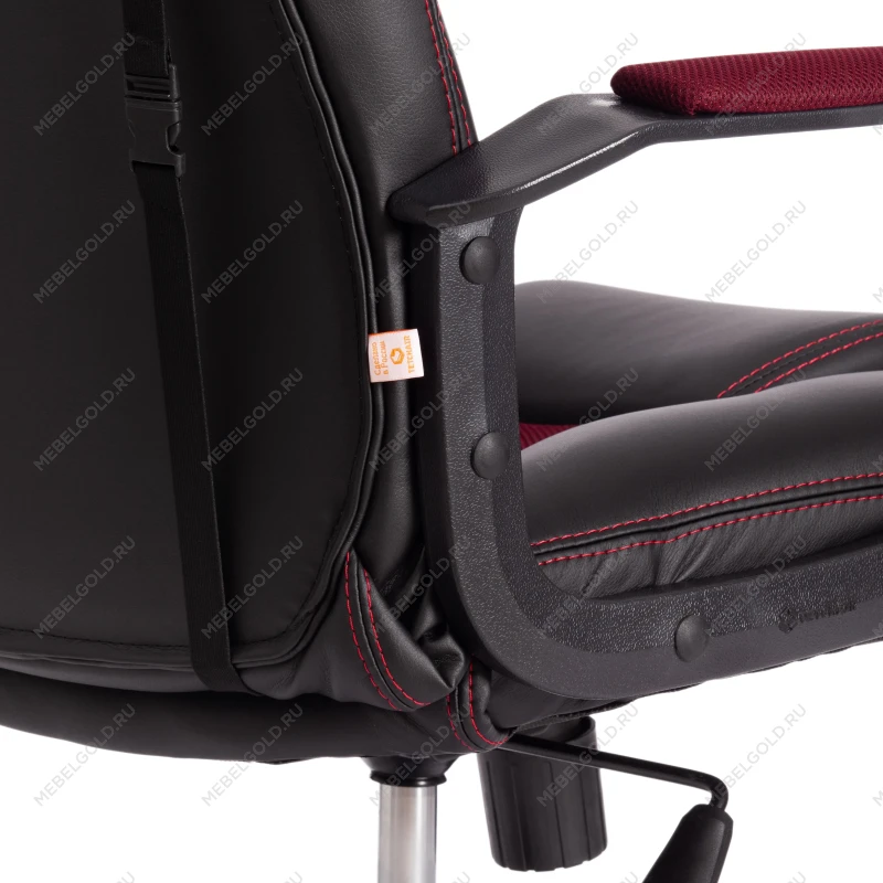 Кресло DRIVER (22), кож/зам/ткань, черный/бордо, 36-6/TW-13 | изображение 12