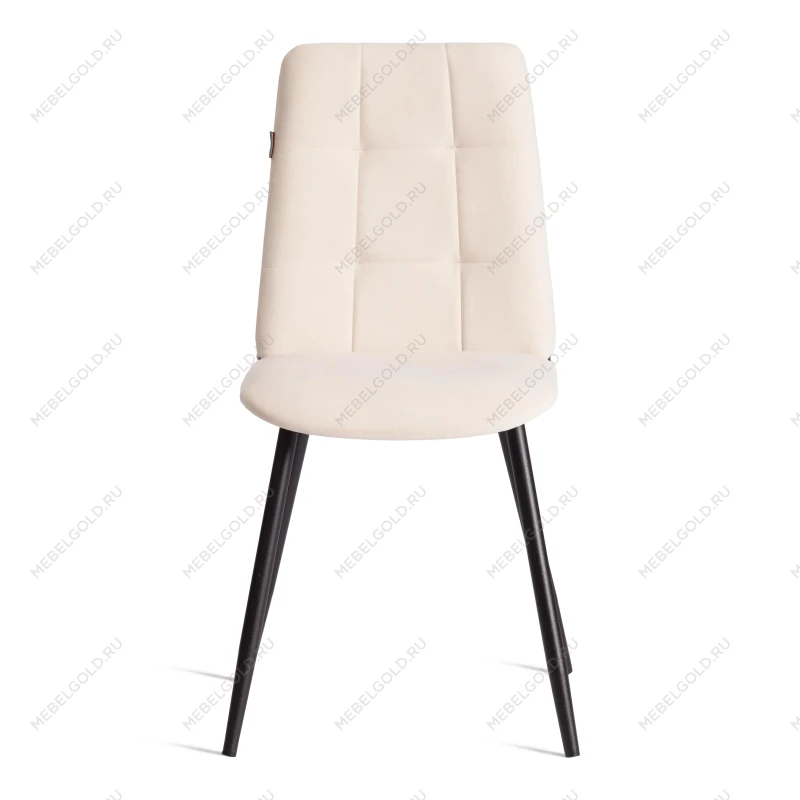Стул обеденный Asti, TREND, флок, молочный/черный, 4, 47х54х86 см | изображение 4