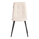 Стул обеденный Asti, TREND, флок, молочный/черный, 4, 47х54х86 см | изображение 4