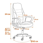 Кресло INTER (24), кож/зам/флок/ткань, серый/металлик, C-36/29/TW-12 | изображение 13