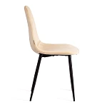 Стул BREEZE (mod. JSC-58), Велюр/металл, 44 х 53 х 86 см, sandy (песочный) HLR6 / черный | изображение 1