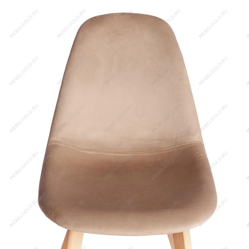 Стул CINDY SOFT (mod. C1021F1-1), велюр/дерево бук, 55 х 48 х 83 см, коричневый HLR12 / натуральный | изображение 5