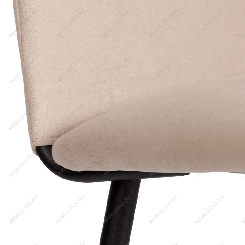 Стул обеденный La Rousse, NEW, флок, бежевый/черный, 7, 45x55x93 см | изображение 7