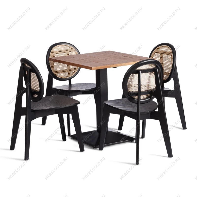 Стул FENRIR, дерево вяз, 42х45х85 см, черный | изображение 5