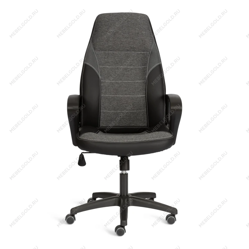 Кресло INTER (24), кож/зам/ткань, черный/серый, 36-6/207/TW-12/TW-11 | изображение 4