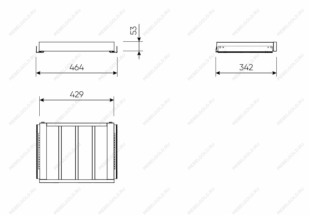 Брючница выдвижная МАКС 50х36 серая | изображение 1