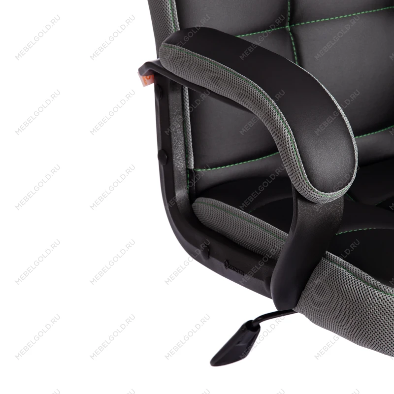 Кресло TRENDY (22), кож/зам/ткань, черный/серый, 36-6/12 | изображение 9