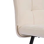 Стул обеденный Medeo, флок, молочный/черный, 4, 47х56х89 | изображение 7