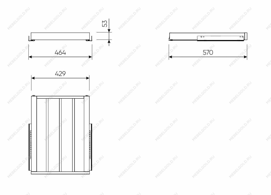 Брючница выдвижная МАКС 50х58 серая | изображение 1