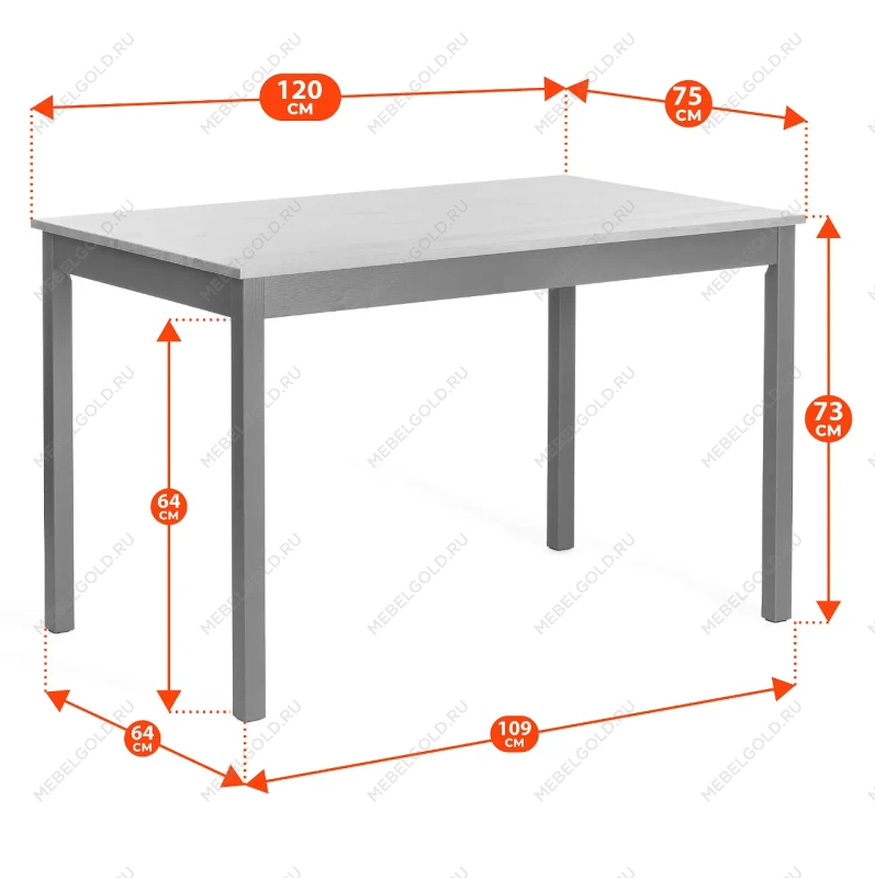Обеденный комплект Соната (стол + 4 стула)/Sonata dining set, массив сосны, стол: 120х75х73см  стул :41х50х95см, антик/белый | изображение 7