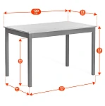 Обеденный комплект Соната (стол + 4 стула)/Sonata dining set, массив сосны, стол: 120х75х73см  стул :41х50х95см, антик/белый | изображение 7