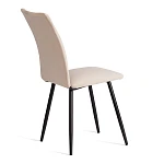 Стул обеденный La Rousse, NEW, флок, бежевый/черный, 7, 45x55x93 см | изображение 2
