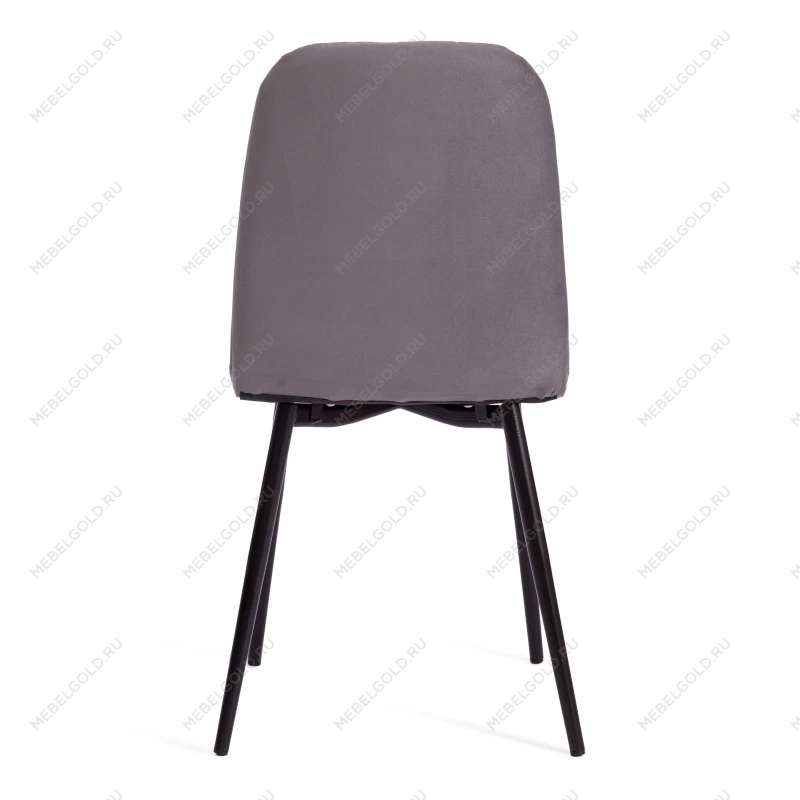 Стул ARC, Велюр/металл, 46 х 52 х 88 см, темно-серый/черный | изображение 3