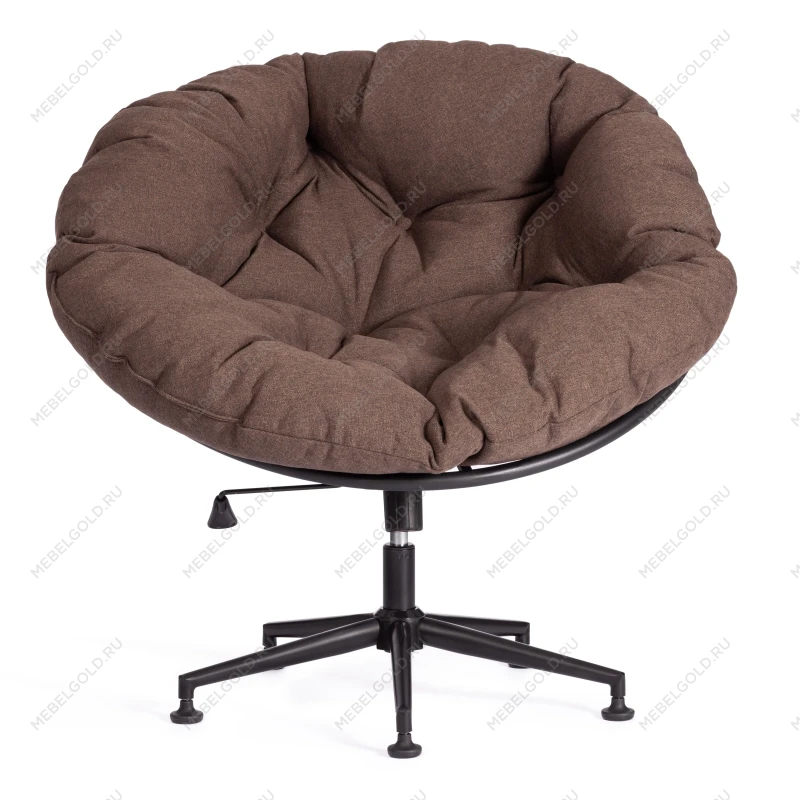 Кресло CLOUDE, рогожка/металл, 97х98х90-96см, коричневый, 3М7-147 | изображение 5