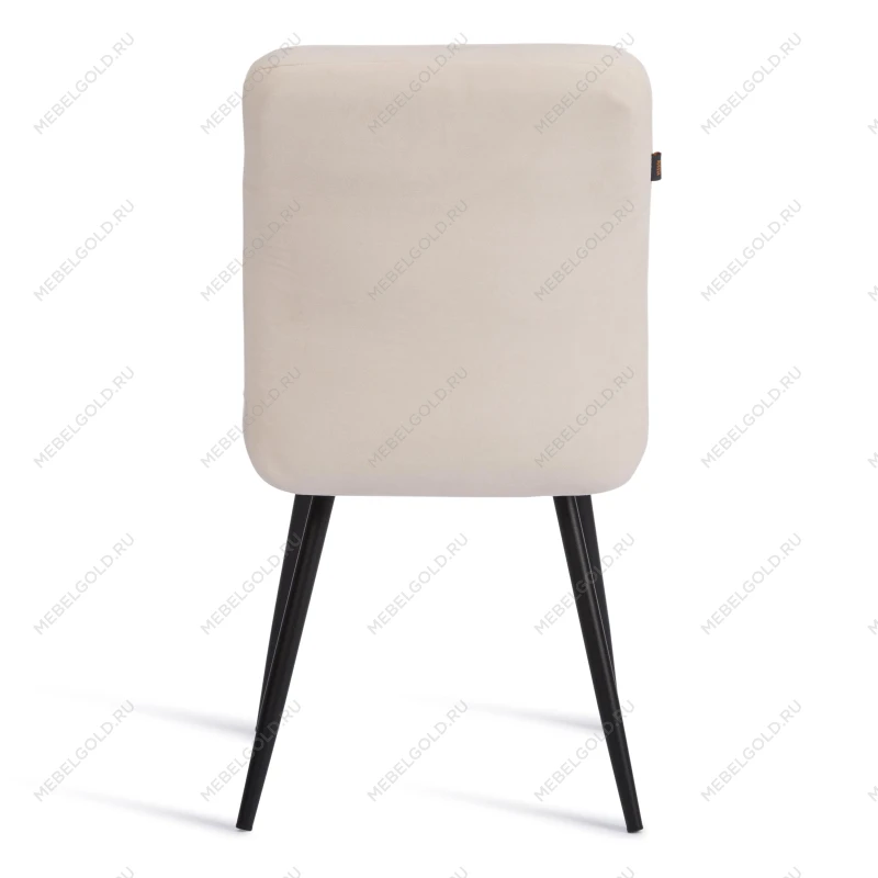 Стул обеденный Medeo, флок, молочный/черный, 4, 47х56х89 | изображение 3
