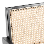 Кресло LOKI, дерево вяз/ротанг, черный, 50х50х84 см | изображение 7