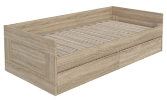 БРИМНЭС / СИРИУС Кровать двухспальная раздвижная ИКЕА / IKEA 90/180х200, Дуб Сонома