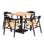 Стул VALI, дерево вяз/бечевка, черный, 50х46х77 см | изображение 8