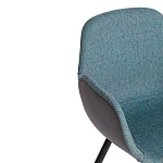 Кресло VALENTINO (mod. PC45-2)/1 шт. в упаковке, металл/экокожа/ткань, 55 х 58 х 81 см, Turquoise (бирюзовый)/Grey (серый)/чёрный | изображение 7