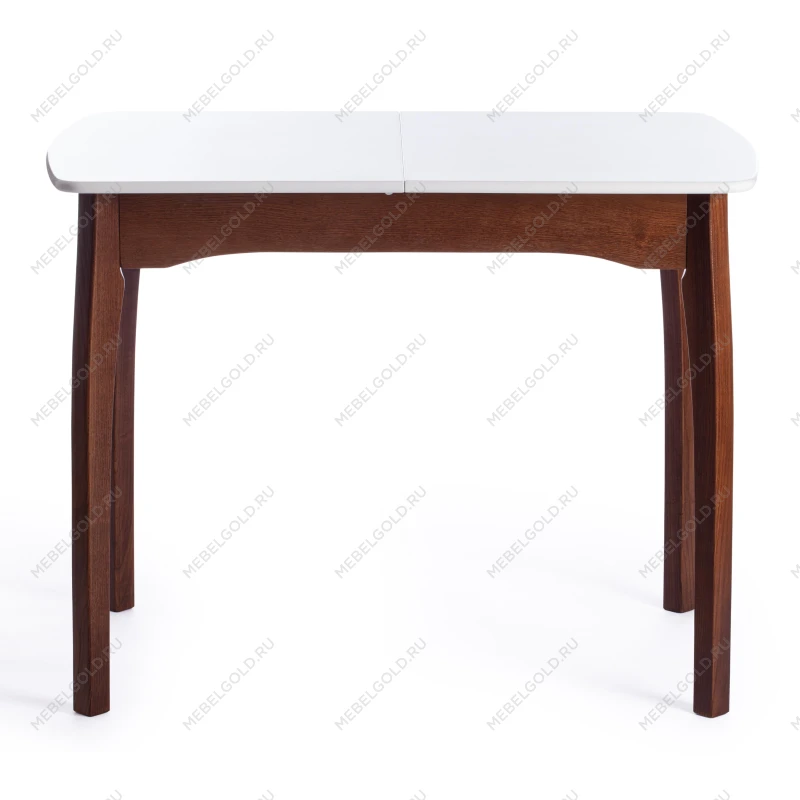Стол CATERINA, бук, мдф, 100+30x70x75, коричневый, белый | изображение 2