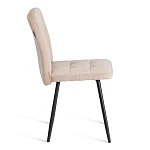 Стул обеденный Medeo, LT, флок, бежевый/черный, 7, 45х56х89 см | изображение 1