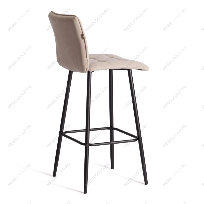 Барный стул Bari/Бари, велюр, бежевый, 7, 45х56х110 см | изображение 2