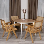 Кресло LOKI, дерево вяз/ротанг, Груша (№3), 50х50х84 см | изображение 11