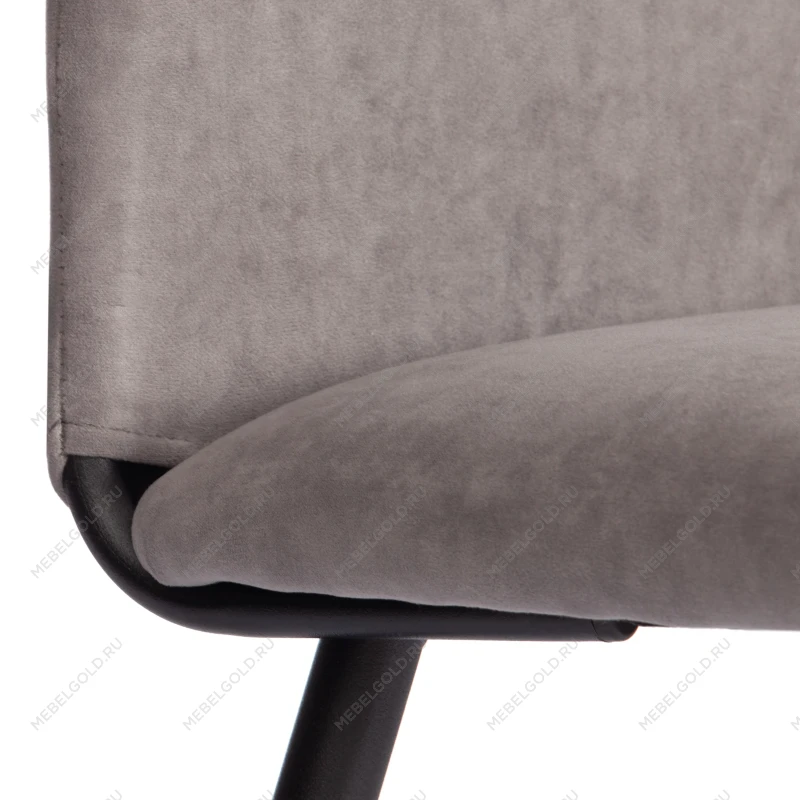 Стул обеденный La Rousse, NEW, флок, серый/черный, 29, 45x55x93 см | изображение 7