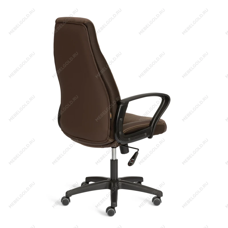Кресло INTER (24), кож/зам/флок/ткань, коричневый, 36-36/6/TW-24 | изображение 2