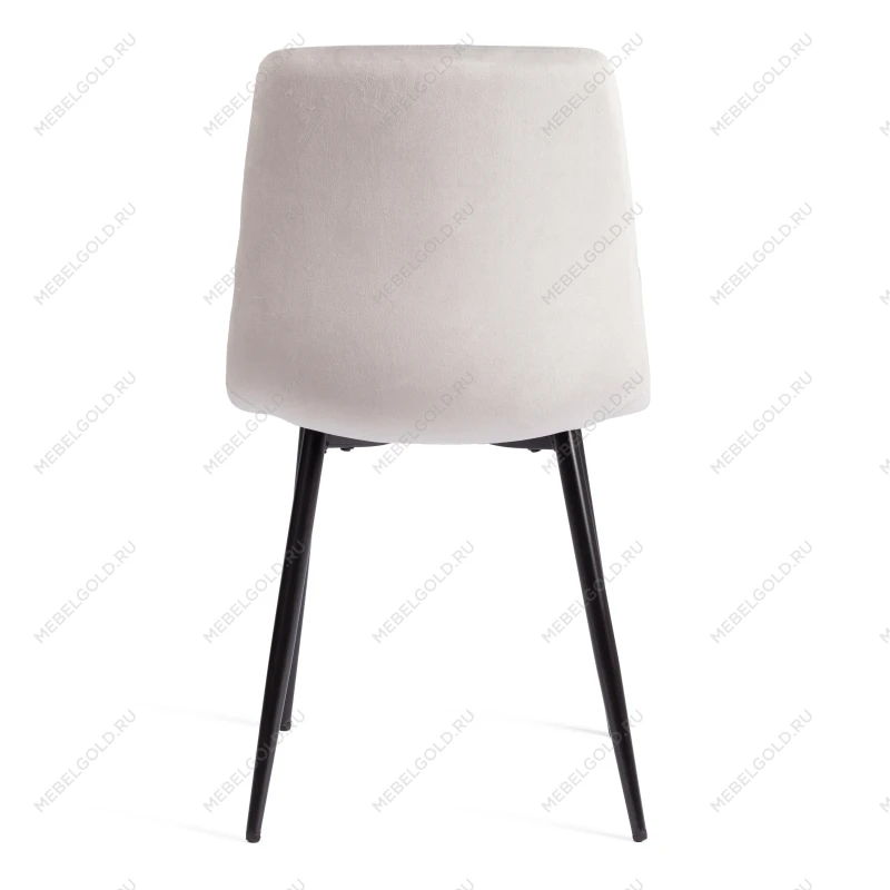 Стул CHILLY (mod. JSC-220), Велюр/металл, 44,5х52,5х88 см, Light grey (светло-серый) HLR14 / черный | изображение 3