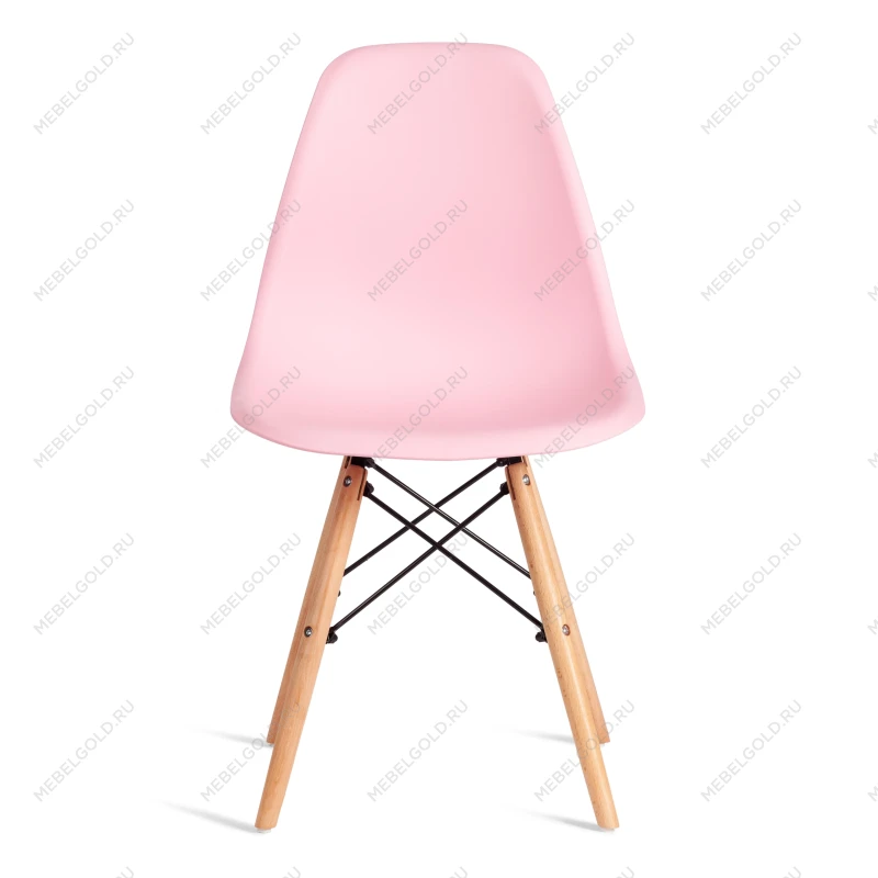 Стул CINDY (EAMES) (mod. 1801), дерево бук/металл/сиденье пластик, 45x51x82 см, Light pink (светло-розовый) | изображение 4