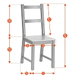 Обеденный комплект Соната (стол + 4 стула)/Sonata dining set, массив сосны, стол: 120х75х73см  стул :41х50х95см, антик/белый | изображение 6