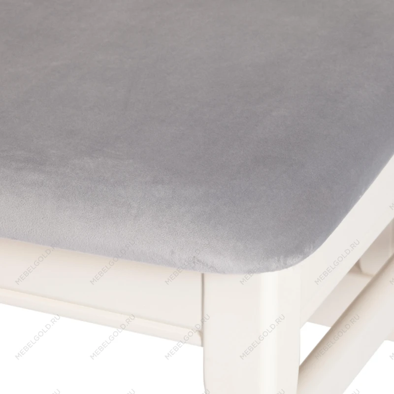 Стул DOLCE мягкое сидение, бук, 40х46х100см, ivory white, велюр Tenerife Ultimate grey | изображение 7