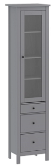 САГА шкаф с витриной 50 серый