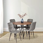 Стул CHILLY (mod. JSC-220), Велюр/металл, 44,5х52,5х88 см, Dark grey (темно-серый) HLR24 / черный | изображение 10