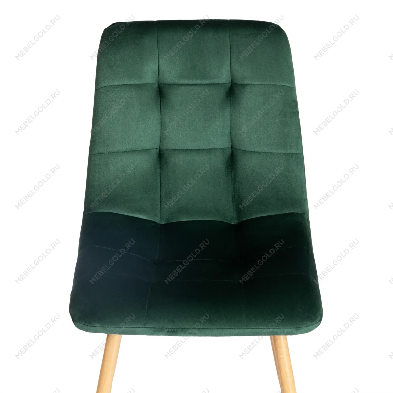 Стул CHILLY (mod. 7094-1), вельвет/металл, 44,5х52,5х86 см, dark green (темно-зеленый) HLR57 / натуральный | изображение 5