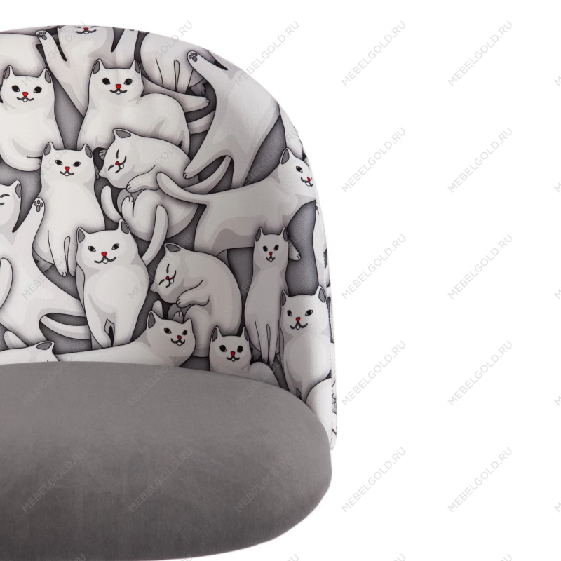 Кресло MELODY, ткань/флок, серый, Cats/29 | изображение 5