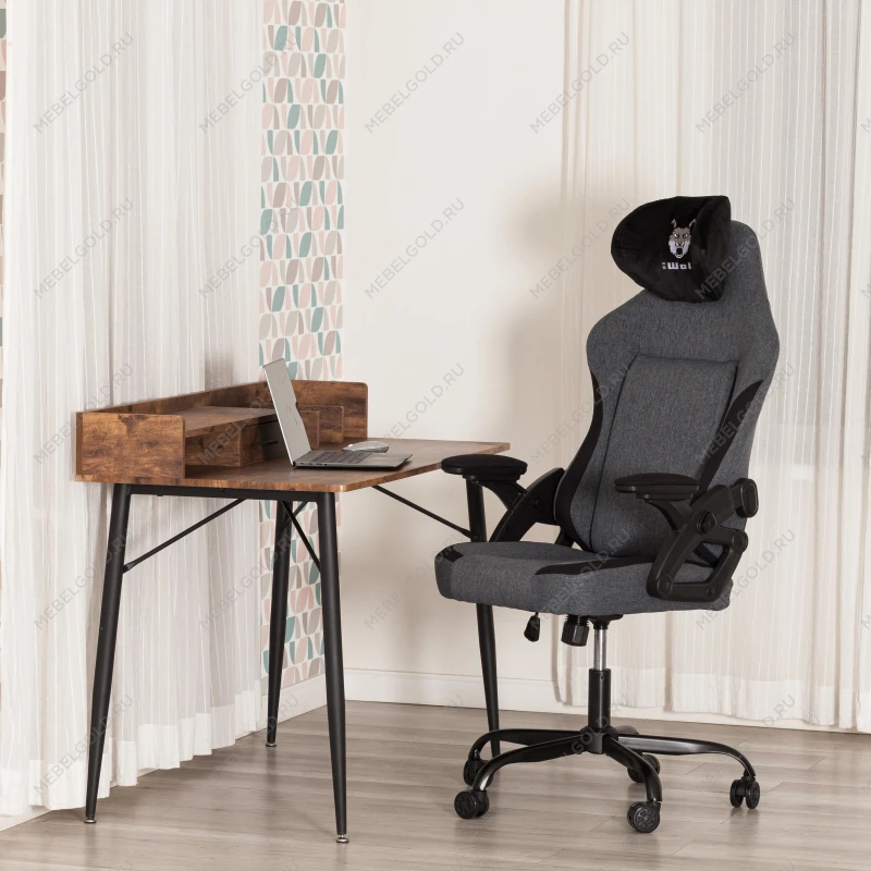 Компьютерное кресло iWolf, ткань, черный/серый | изображение 18