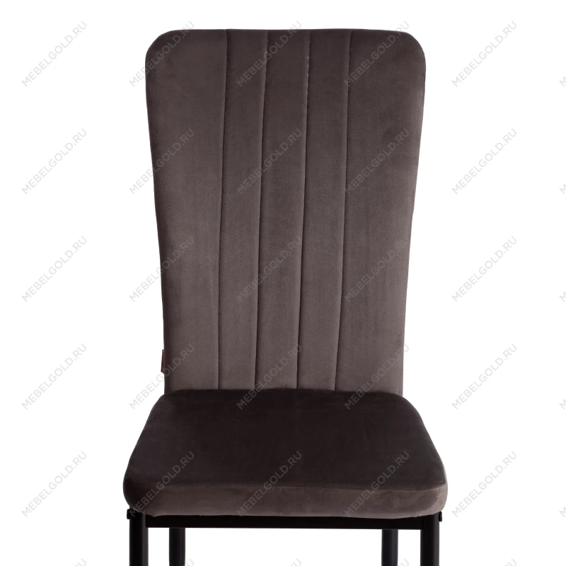 Стул VERTER (mod. BC577-DC), металл, флок, 41 х 52 х 95 см, Dark grey (темно-серый) HLR24 / черный | изображение 5