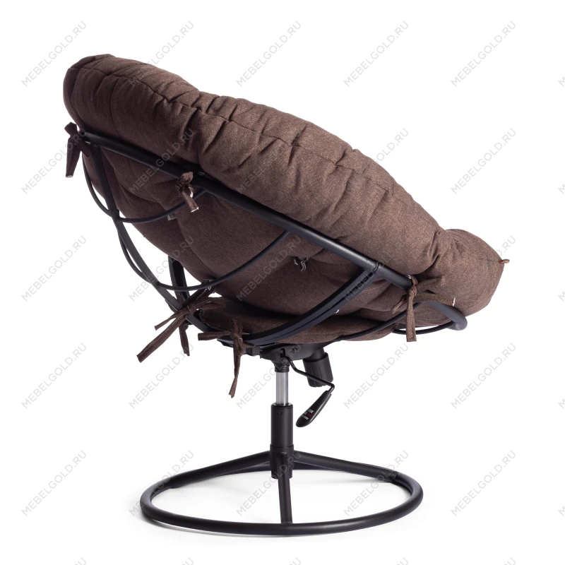 Кресло CLOUDE HOME, рогожка/металл, 97х98х90-96см, коричневый, 3М7-147 | изображение 3