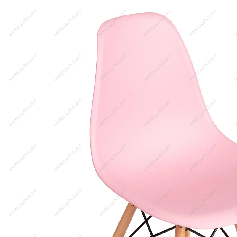 Стул CINDY (EAMES) (mod. 1801), дерево бук/металл/сиденье пластик, 45x51x82 см, Light pink (светло-розовый) | изображение 5