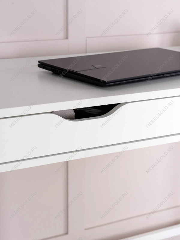 Стол письменный на металлических ножках Ингар Д 100x48x76, белый | изображение 4