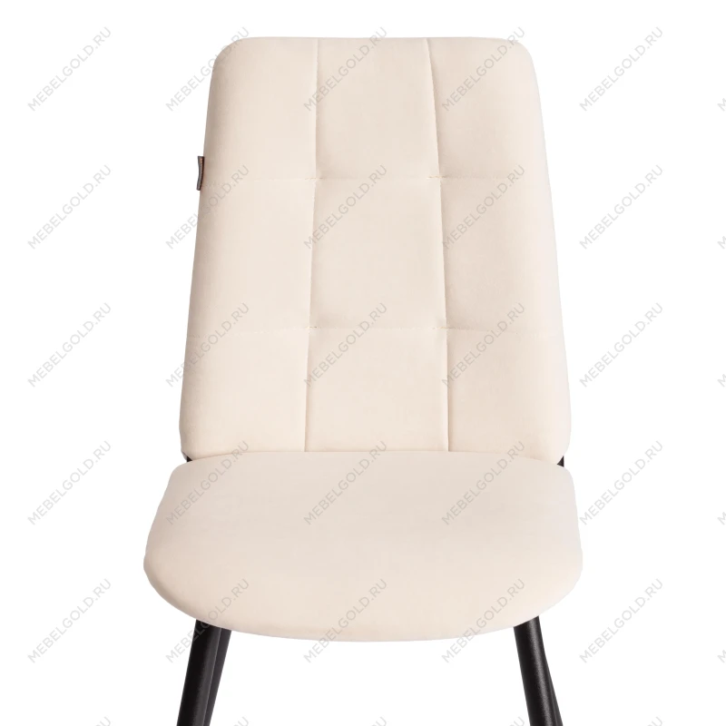 Стул обеденный Asti, TREND, флок, молочный/черный, 4, 47х54х86 см | изображение 5