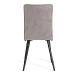 Стул обеденный La Rousse, NEW, флок, серый/черный, 29, 45x55x93 см | изображение 3