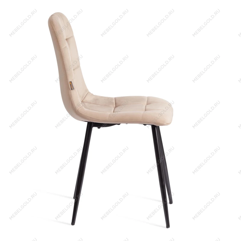Стул CHILLY (mod. JSC-220), Велюр/металл, 44,5х52,5х88 см, Beige (бежевый) HLR8 / черный | изображение 1