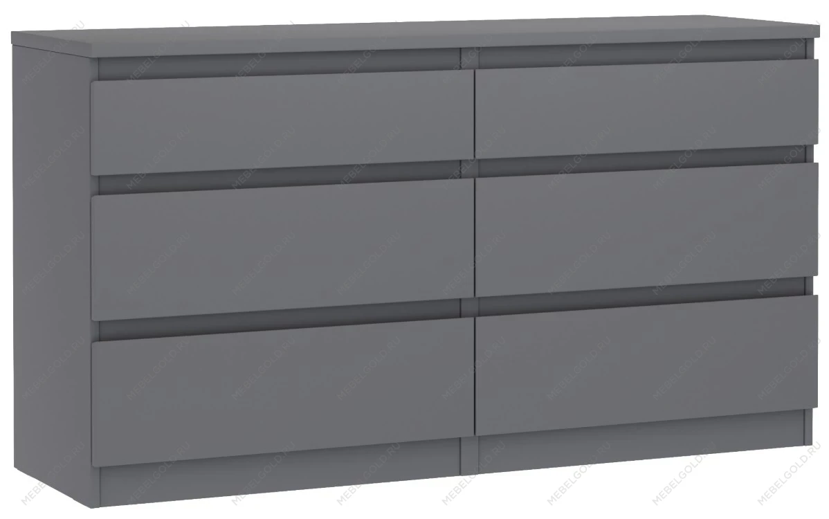 КАСТОР (KULLEN) комод ИКЕА / IKEA комод 6 ящиков серый